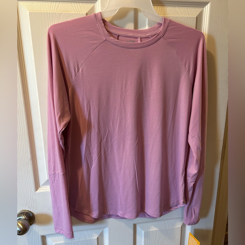 Avia XL 16-18 Light Pink Long Sleeve Women's Active Top for Running or Walking